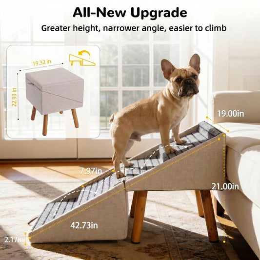Convertible Dog Ramp Stairs and Ottoman